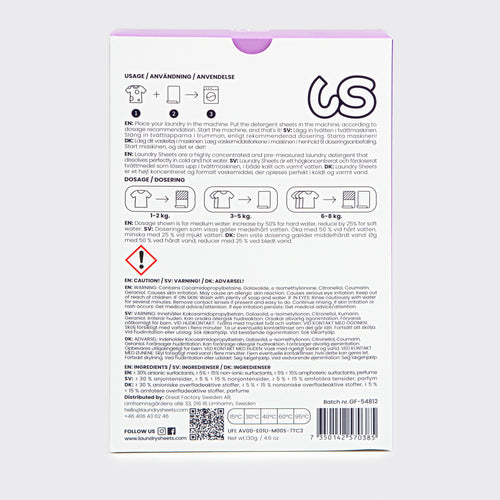 Laundry Sheets - 60 Loads