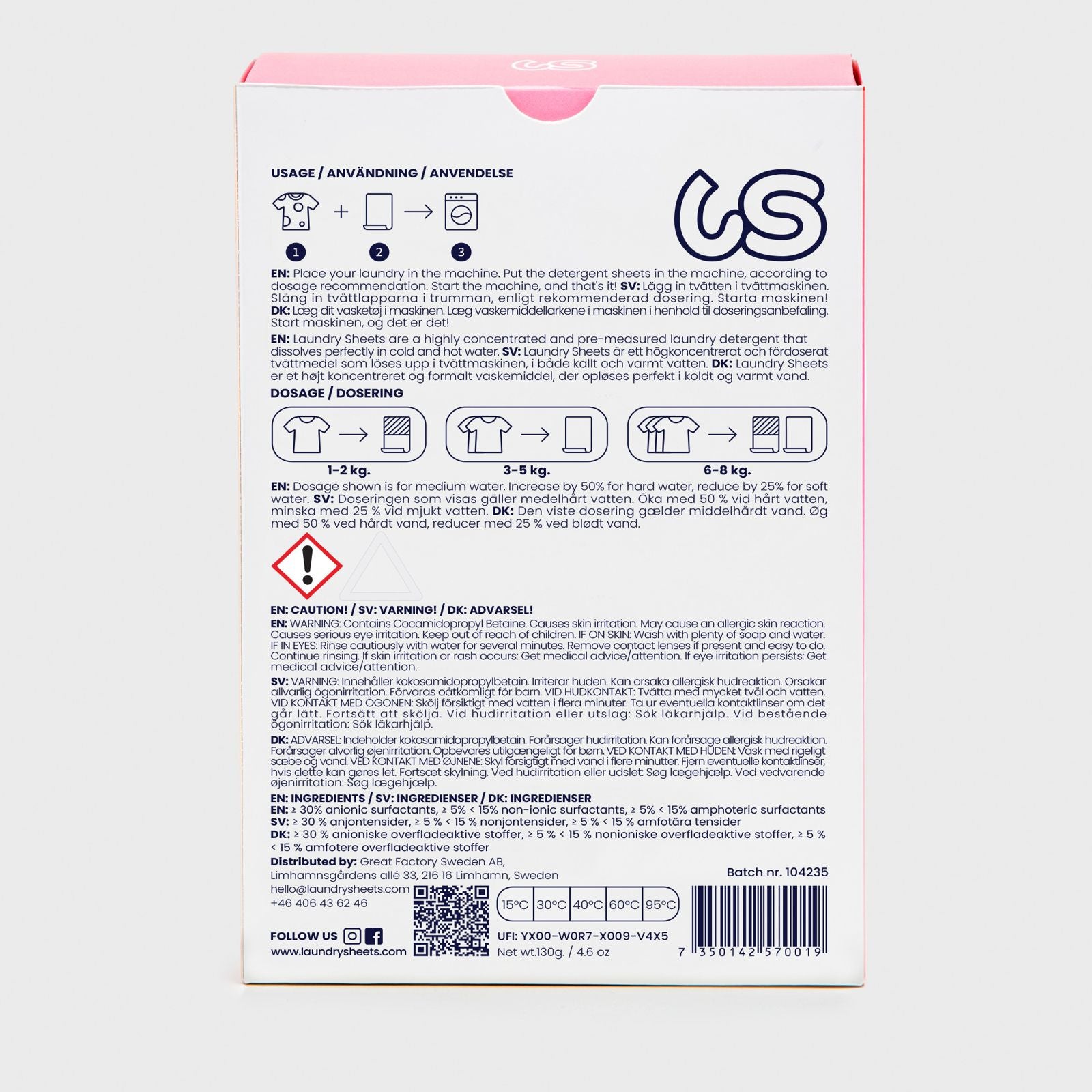 Laundry Sheets - 60 Loads